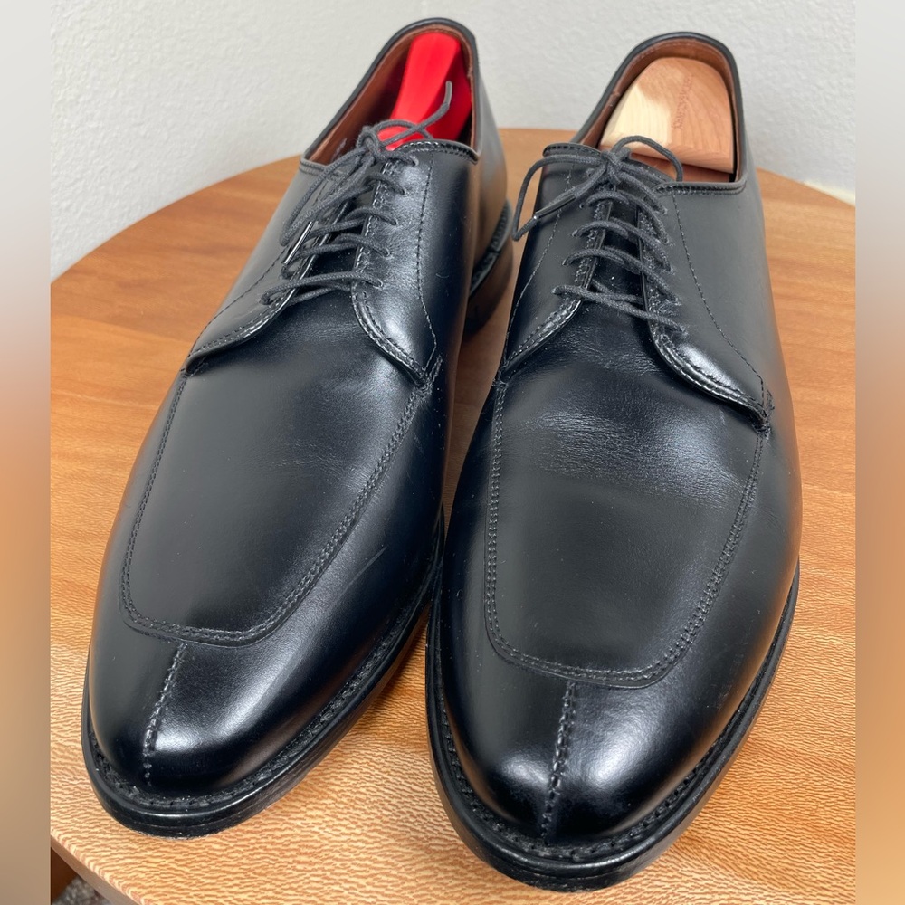 ALLEN EDMONDS Delray Split Toe Lace Up Oxfords Dress Shoes 12D Black Leather USA - Picture 7 of 16